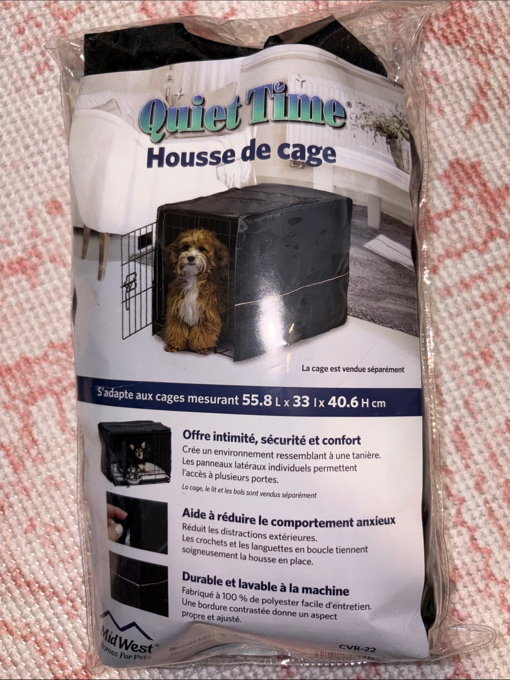 Quiet Time Crate Cover in Black